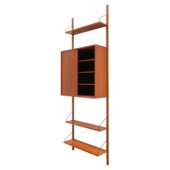 Vintage Small Modern Modular Teak Wall Unit by Poul Cadovius for Cado 1960's