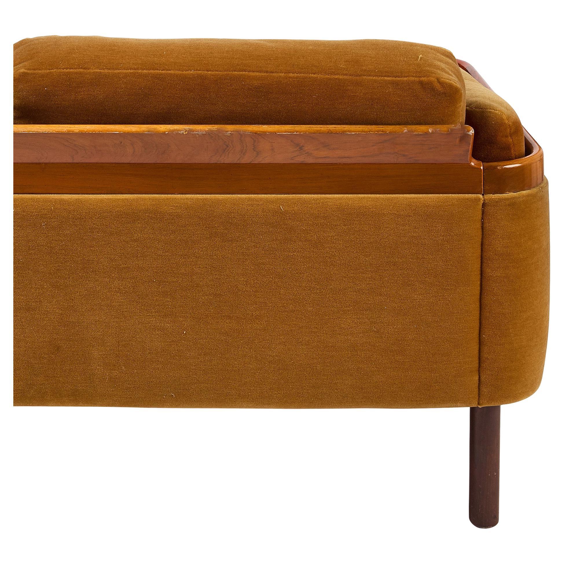 Small modern sofa. Circa 1935.  One of a pair.

H 24-1/2 W 61