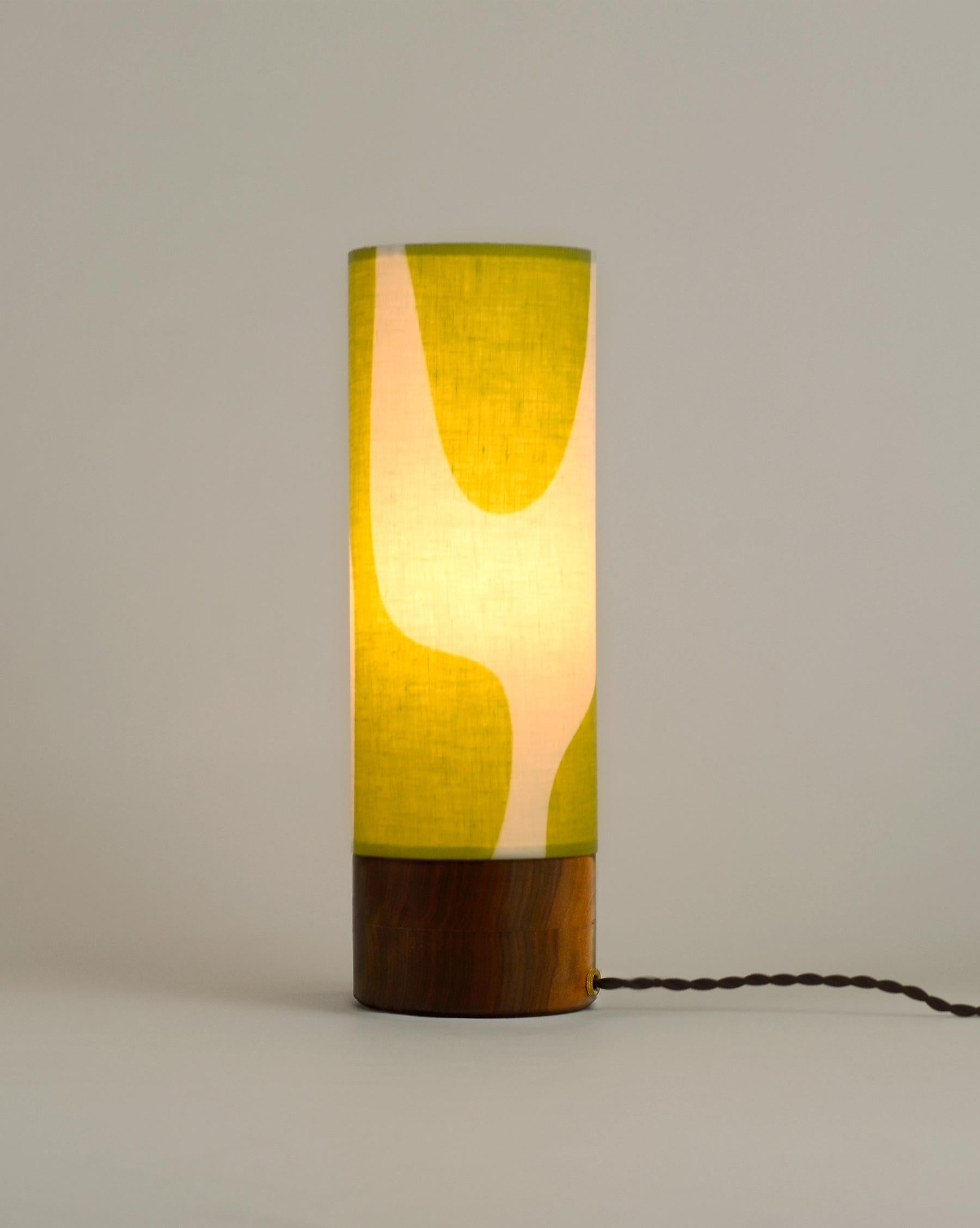Hand-Crafted Small Modern Table Lamp with Round Base by La Loupe For Sale
