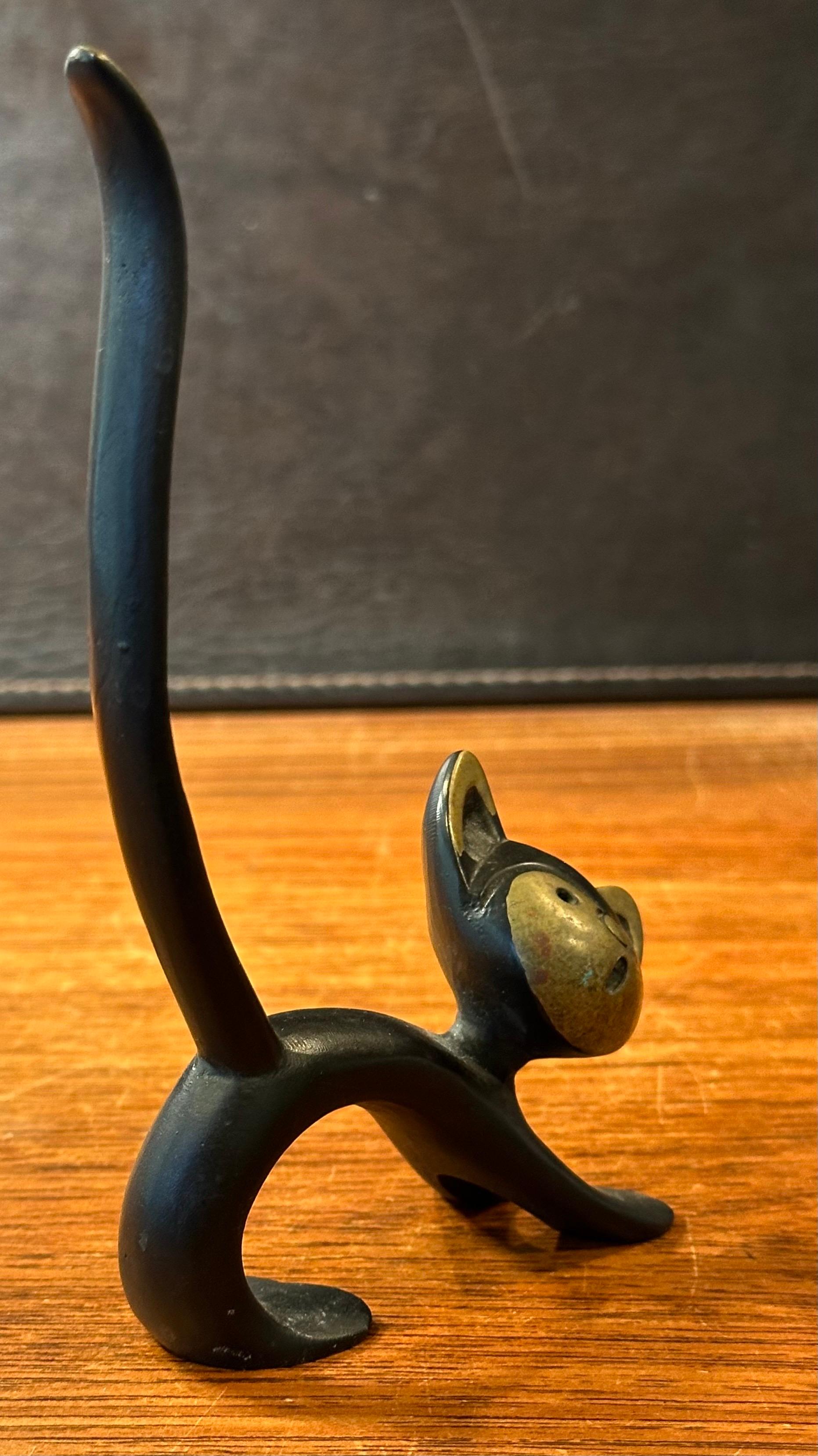 Kleine modernistische Katzenskulptur aus Gusseisen von Taxco Mexico im Zustand „Gut“ im Angebot in San Diego, CA