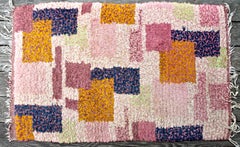 Small Modernist Rya Weaving in Bauhaus de Stijl Style