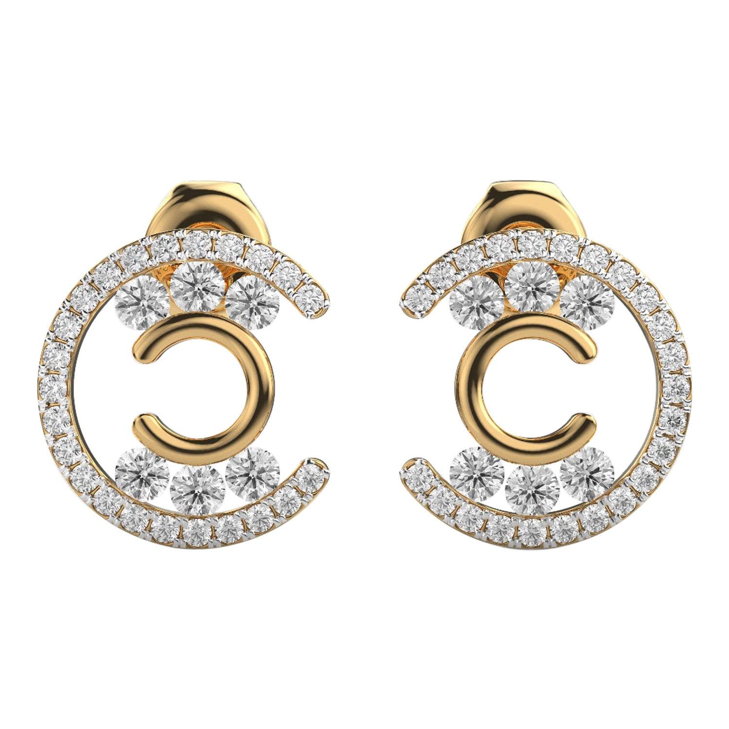 Small Moissanite Studs 925 Sterling Silver Designer Stud Earring Regalo per le donne