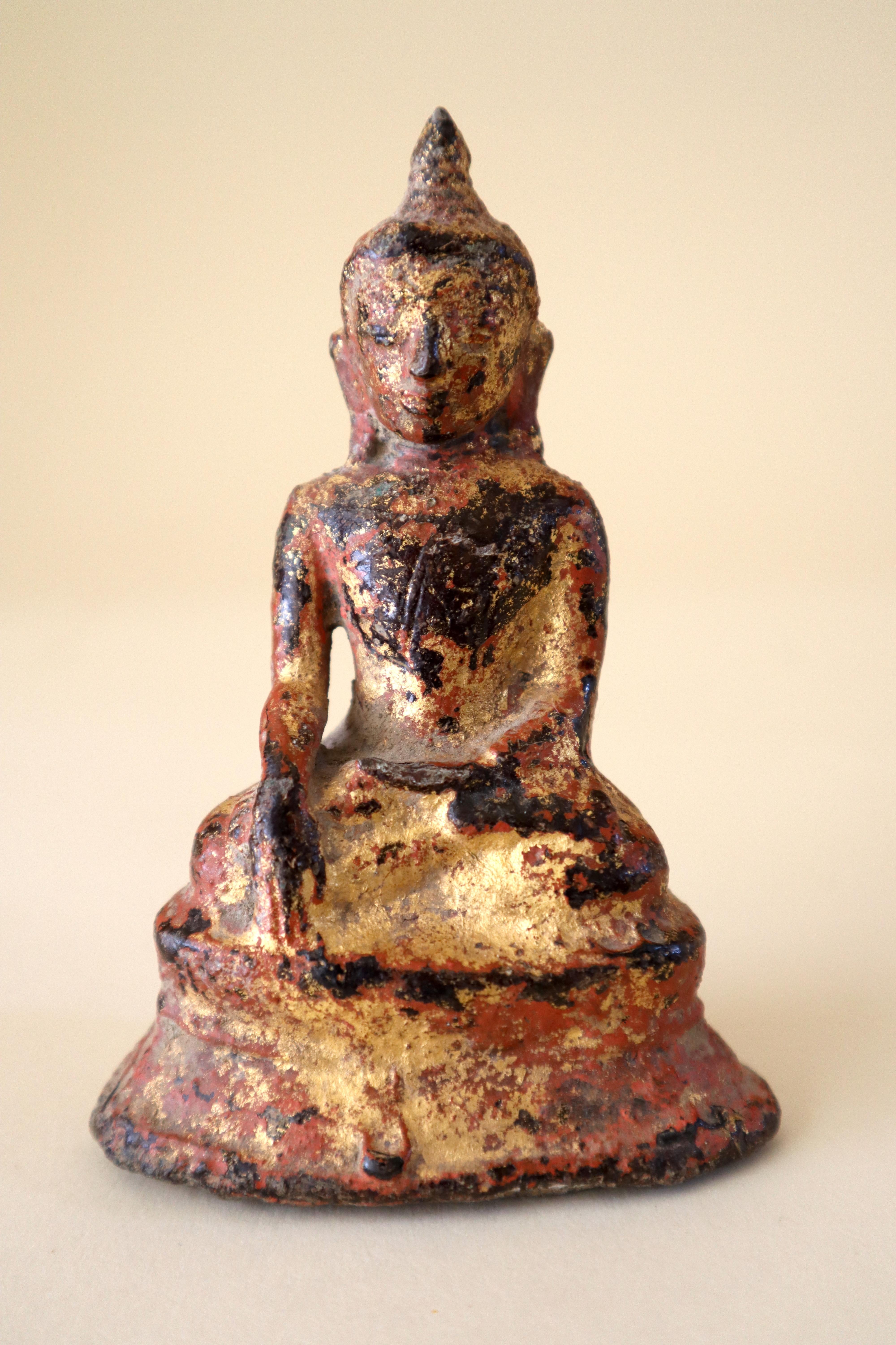 Cast Store closing March 31..  Buddha Myanmar Burma Ancient Layered Patina For Sale