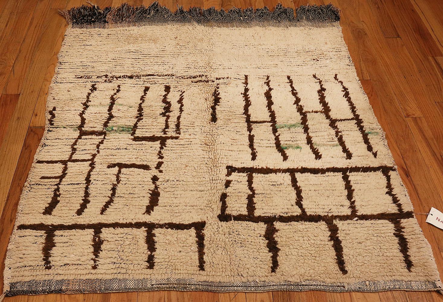 Mid-Century Modern Small Moroccan Rug