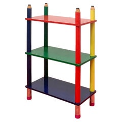 Small Multicoloured Pencil Shelves/Side Table, by Pierre Sala, French, C1980s