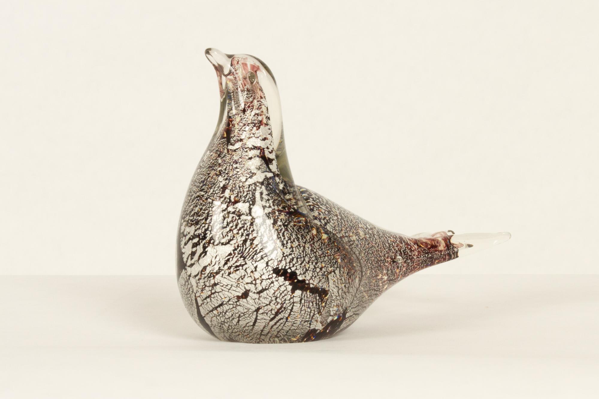 Italian Small Murano Bird For Sale