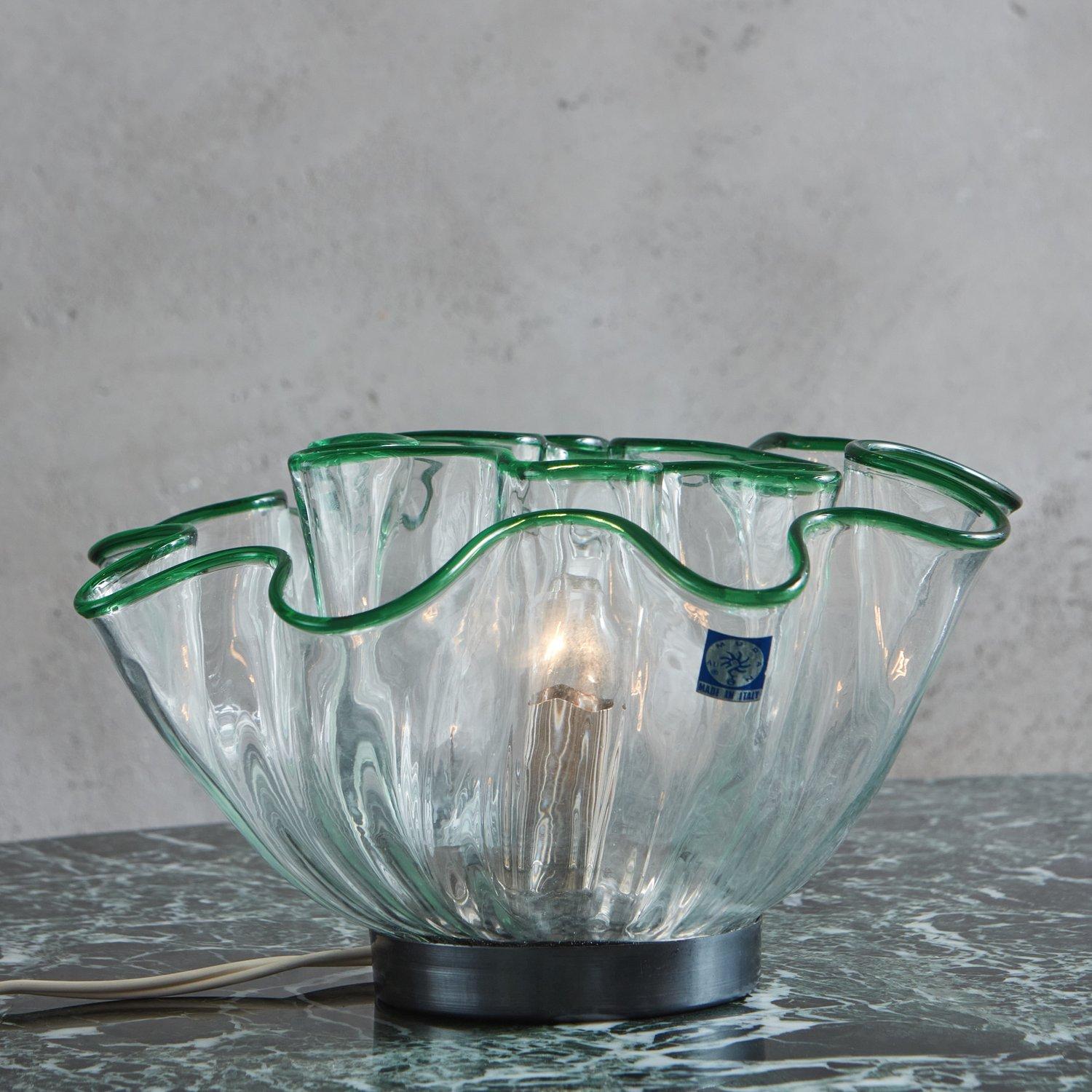 Italian Small Murano Glass Galea Lamps by Adalberto Dal Lago for Vistosi, Italy 1968 For Sale
