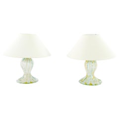 Small Murano Glass / Gold Flecks Table Lamp