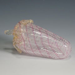 Small Murano Glass Sweet Pepper Fruit of 'A Canne' Glass