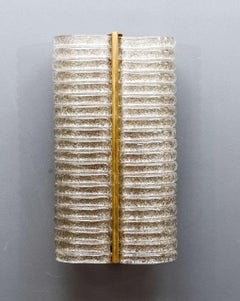 Small Murano Glass Wall Sconces with Brass Accent
