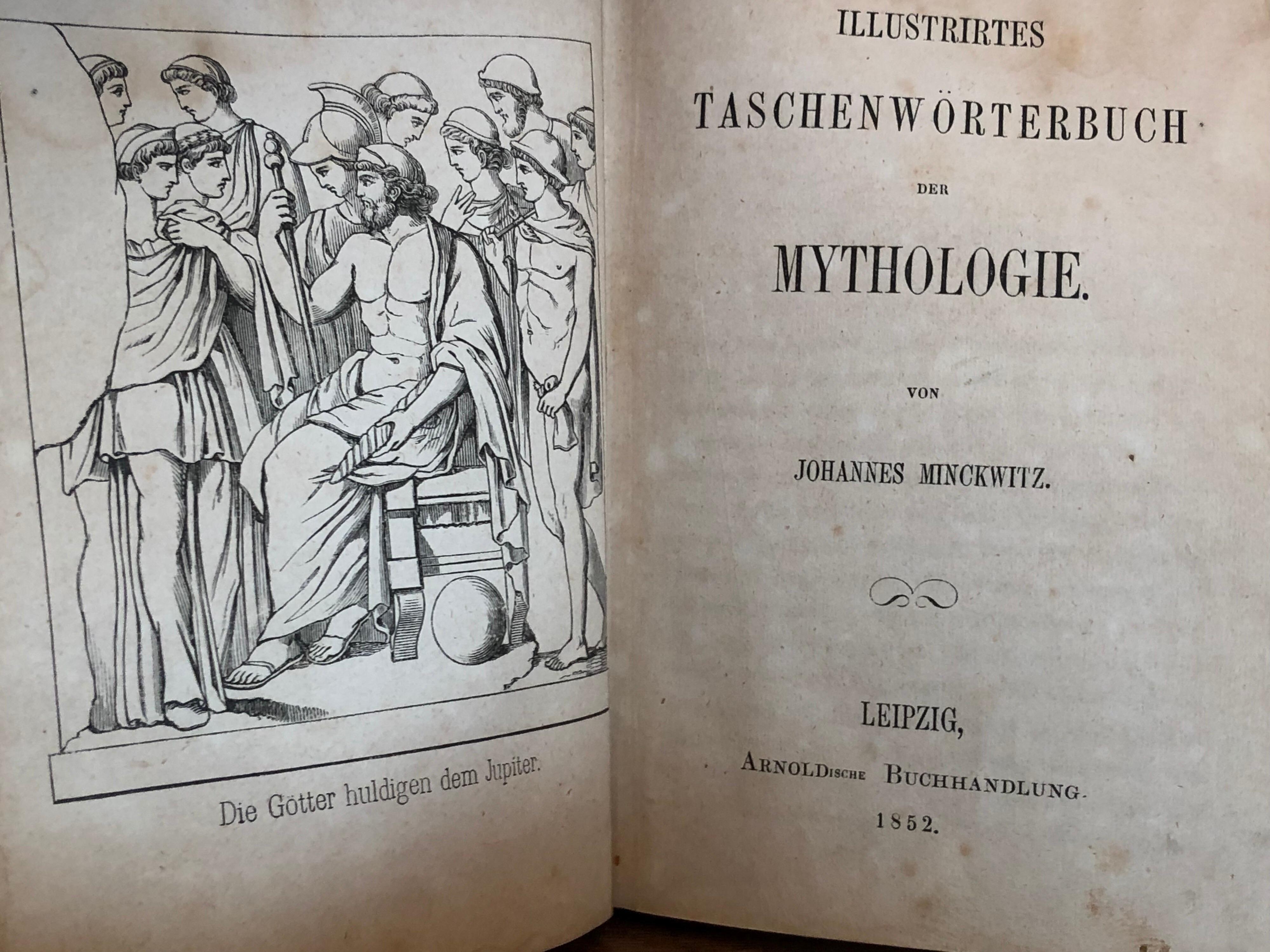 Romantic Small Mythology Pocket Book, Leipzig 1892 by Johannes Minckwitz