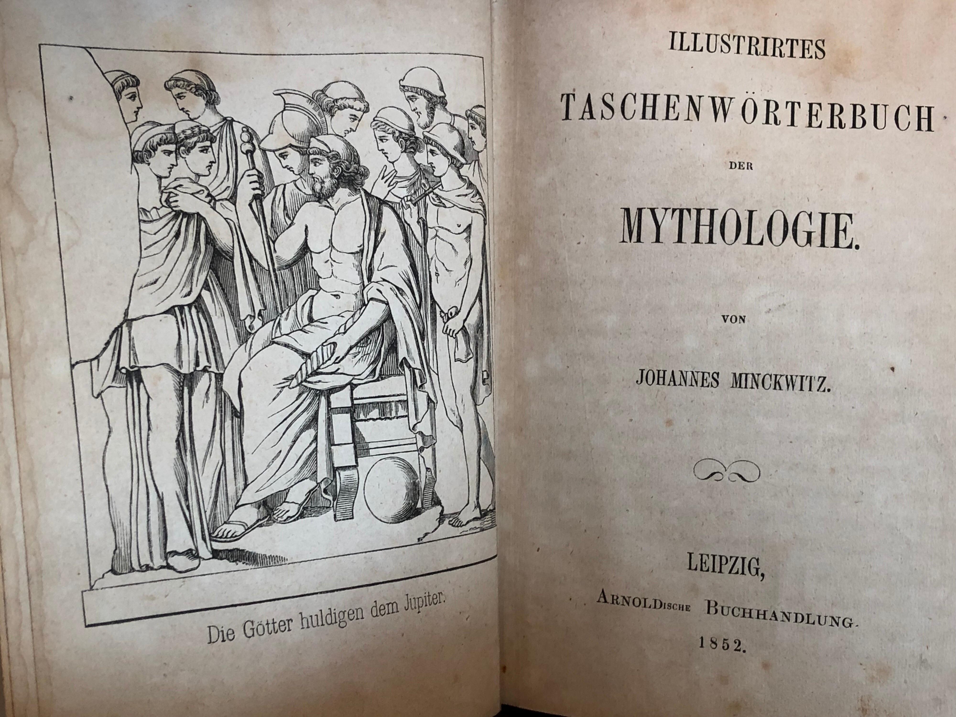 German Small Mythology Pocket Book, Leipzig 1892 by Johannes Minckwitz