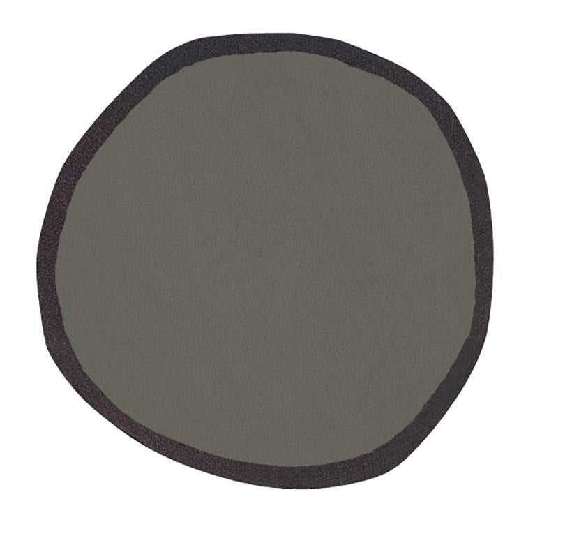 Petit tapis rond « Aros » de Nanimarquina en noir et gris en vente 3
