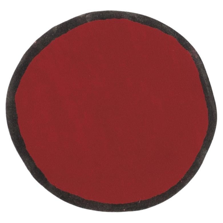 Contemporary Small Nanimarquina 'Aros' Round Rug in Black and Gray For Sale