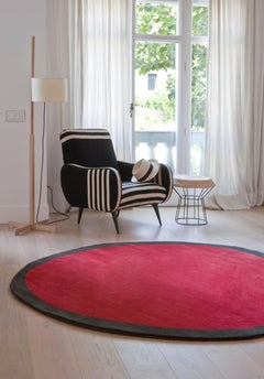 Small Nanimarquina 'Aros' Round Rug in Red and Black