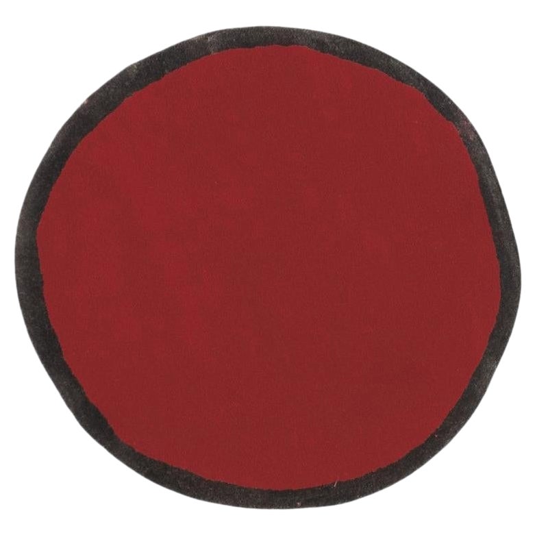 Runder Nanimarquina 'Aros' Teppich in Rot und Schwarz im Angebot