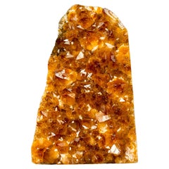 Small Natural Madeira Citrine Cluster with AAA Red Orange Citrine Druzy