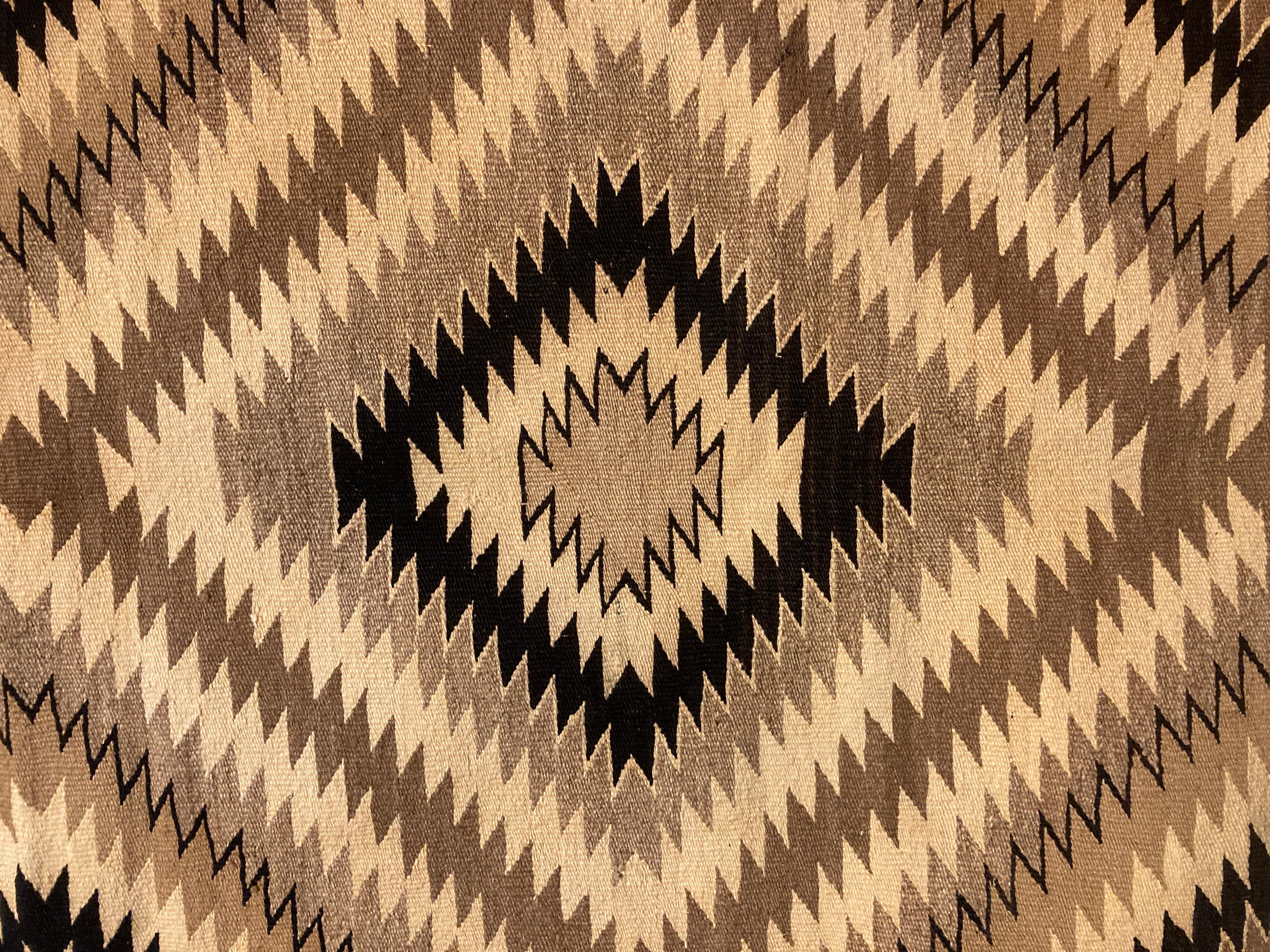 Native American Small Navajo Rug in Earthtone Colors