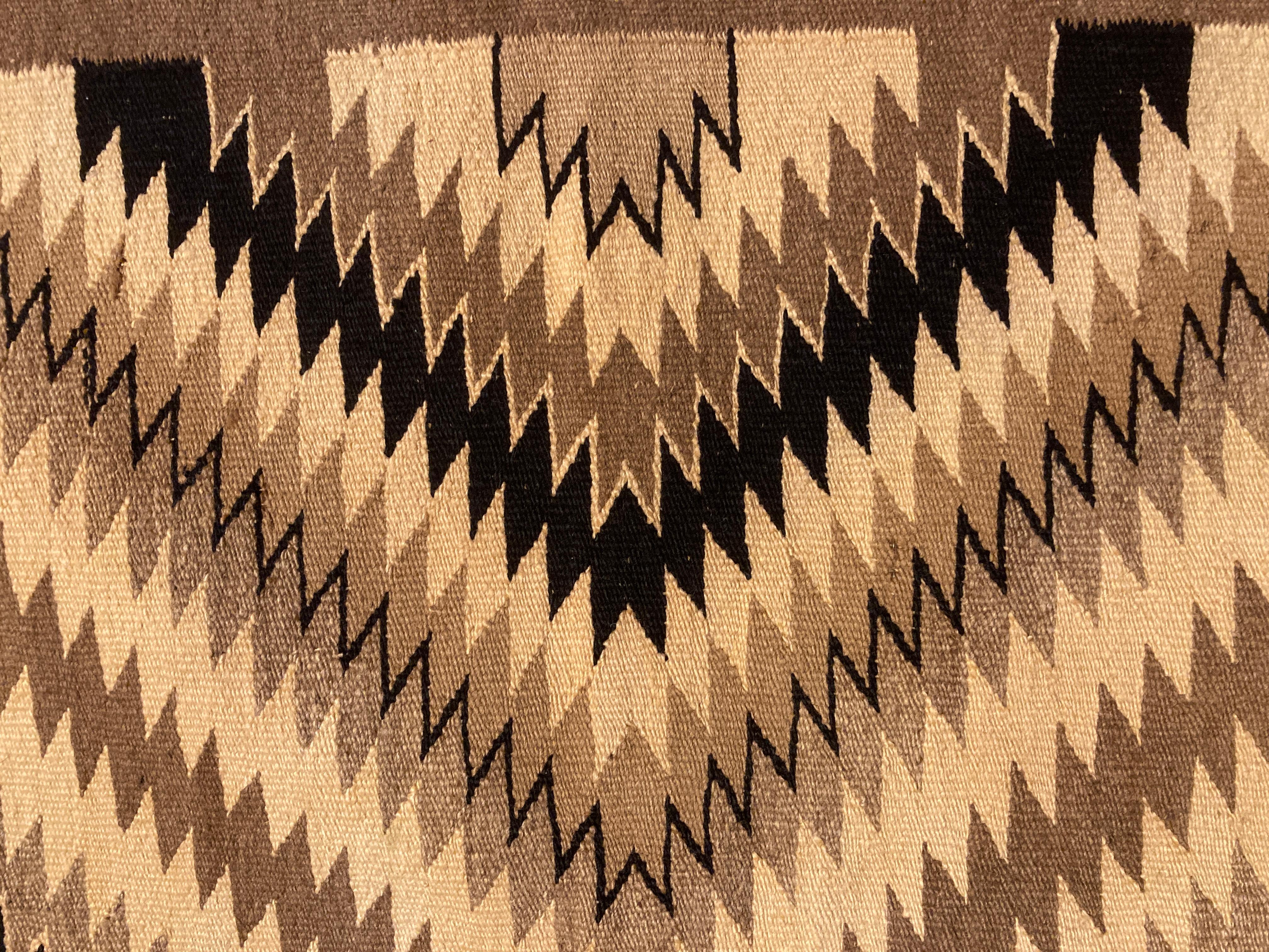 American Small Navajo Rug in Earthtone Colors