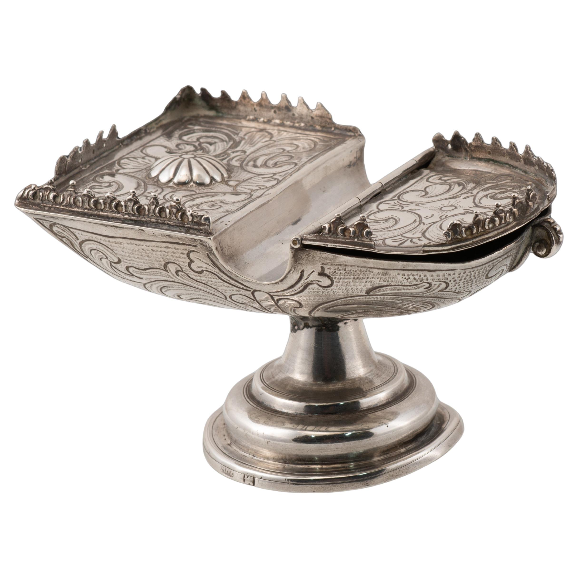 Kleines Kirchenschiff. Silber. SANZ DE VELASCO, Juan Antonio. Valladolid, Spanien, 18. Jahrhundert