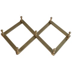Small Neoclassical Brass Coat Hanger, French, circa 1970