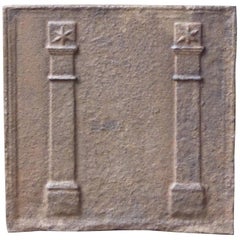 Small Neoclassical Fireback with 'Pillars of Freedom', 19th Century