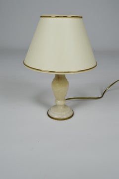 Small Neoclassical Revival White Marble Table Lamp, Italy, circa 1920
