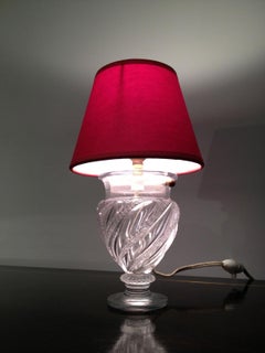Small Neoclassical Style Crystal Lamp, French Work, circa 1940