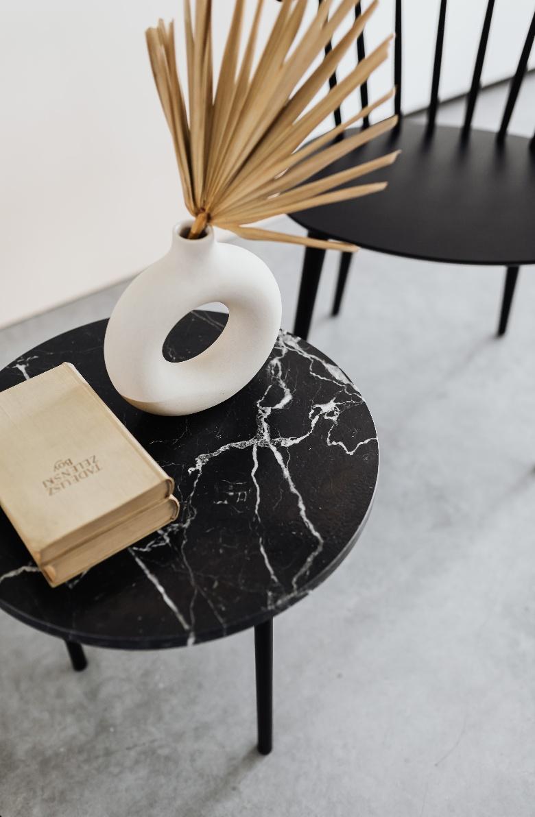 Post-Modern Small Nero Marquina Gruff Coffee Table by Un’common