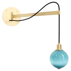 Small New Blue Drape Arm 1.18 Wall Lamp by SkLO