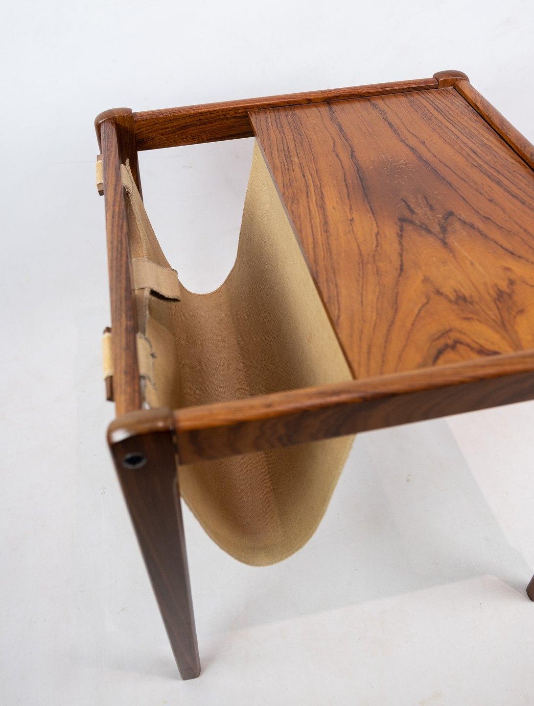 Small Newspaper Holder/Lamp Table i Rosewood of Danish Design from the 1960s 1