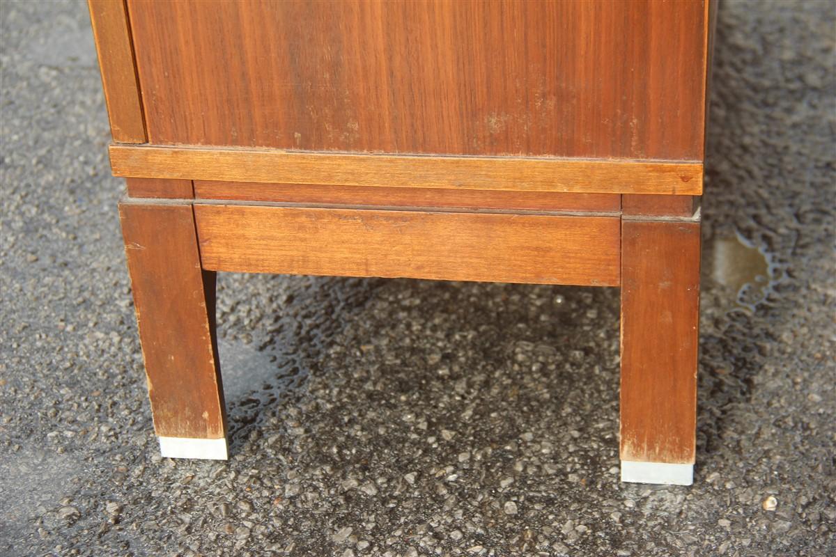 Small Nightstands Table in Teak Wood MIM Roma 1960s Ico Parisi Design Aluminum  In Good Condition In Palermo, Sicily