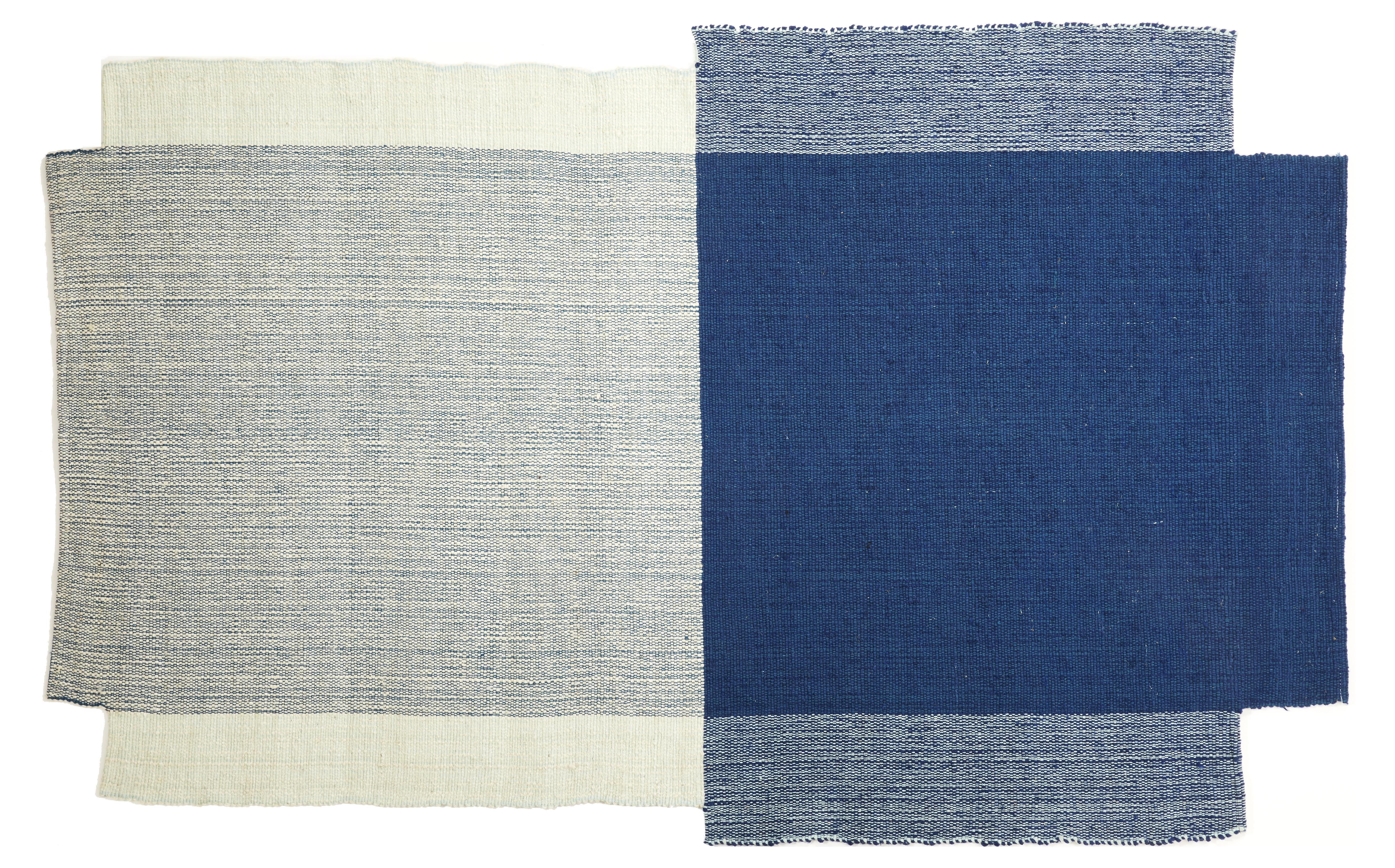 Small Nobsa rug by Sebastian Herkner
Materials: 100% natural virgin wool. 
Technique: Hand-woven in Colombia.
Dimensions: W 214 x L 130 cm 
Available in colors: grey/ grey/ cream, grey/ ochre/ cream, red/ ochre/ cream, blue/ mint/ cream, rose/