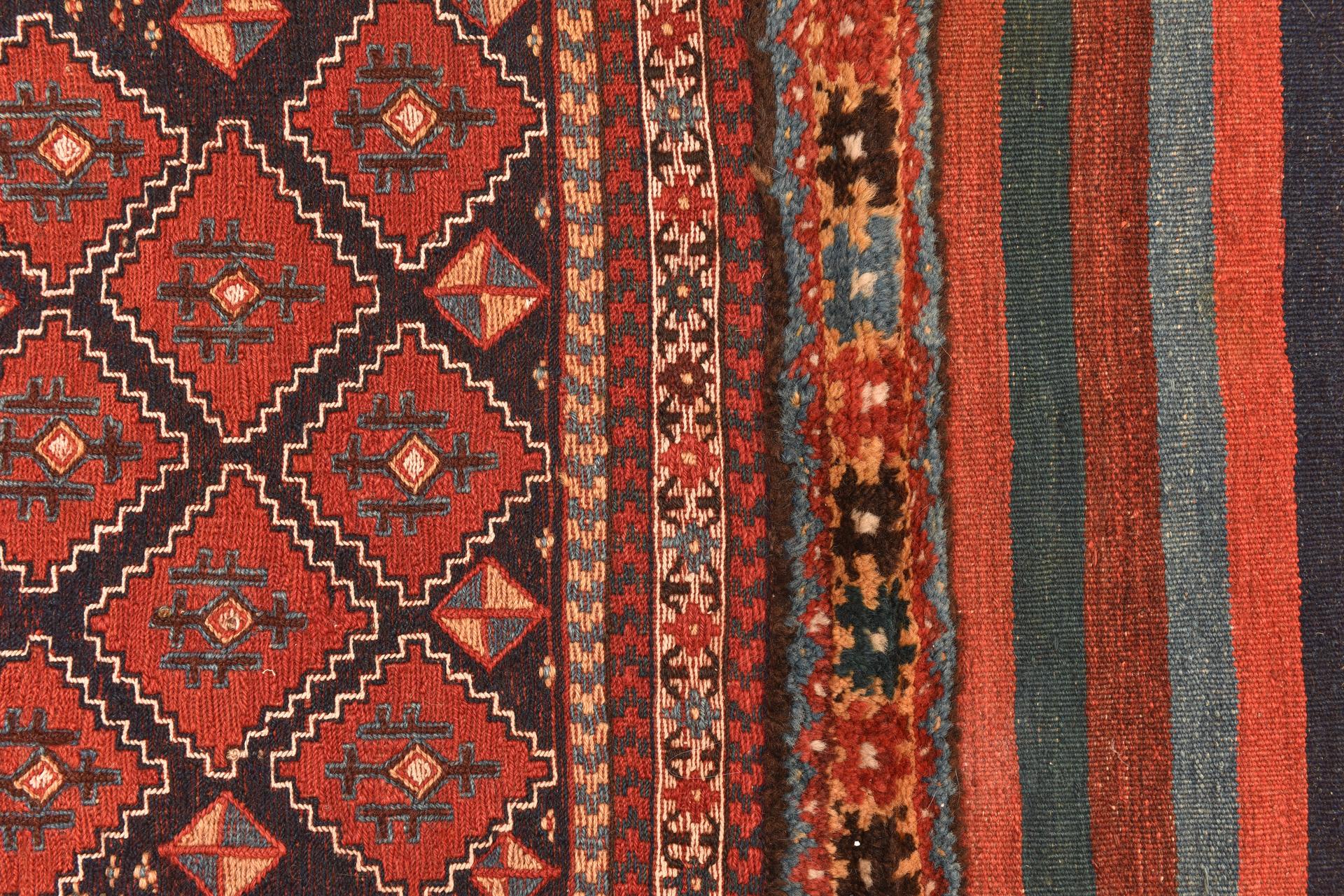 Nomadic Shahsavan Orientalischer Shahsavan-Läufer im Zustand „Hervorragend“ im Angebot in Alessandria, Piemonte