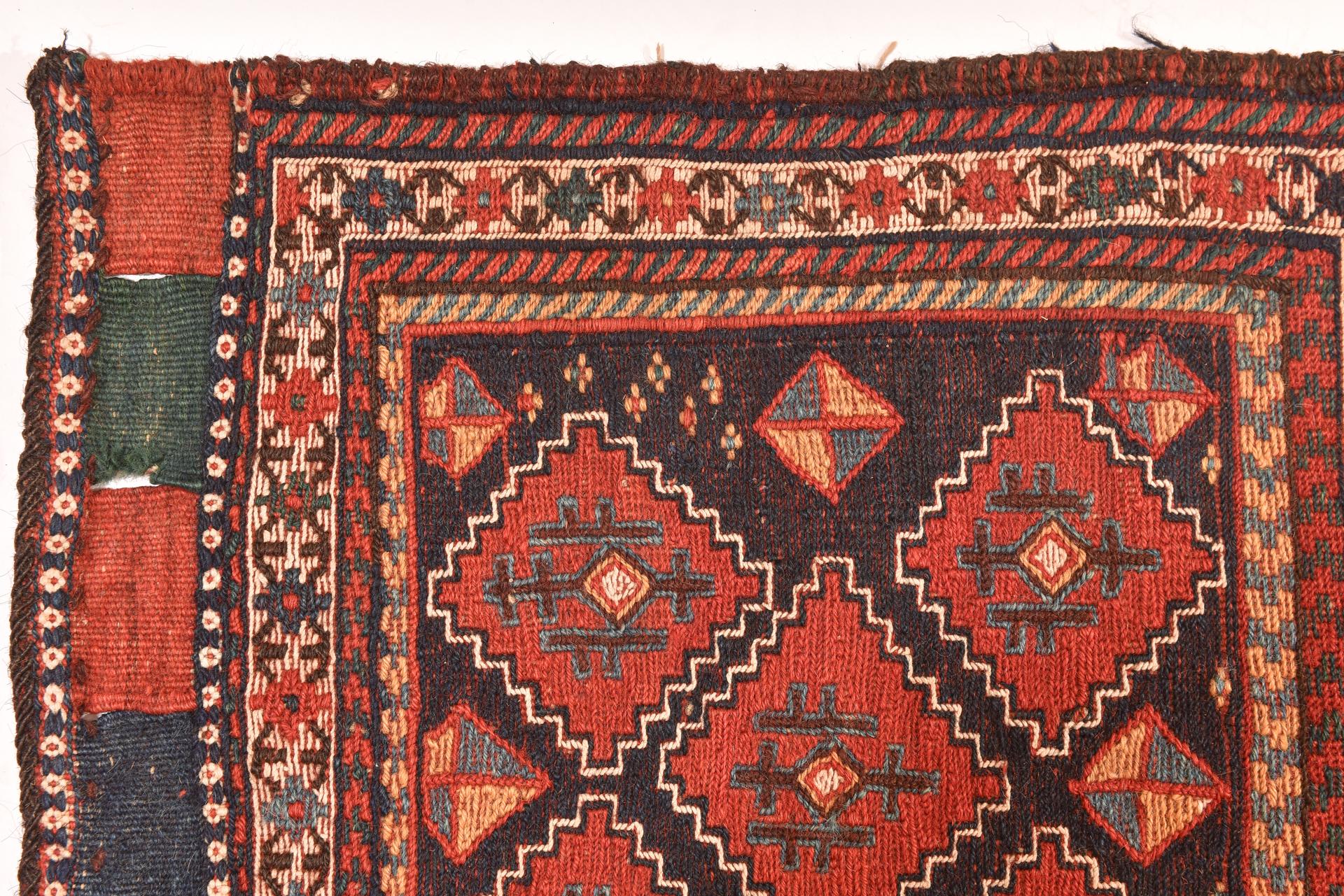 Nomadic Shahsavan Orientalischer Shahsavan-Läufer (Wolle) im Angebot