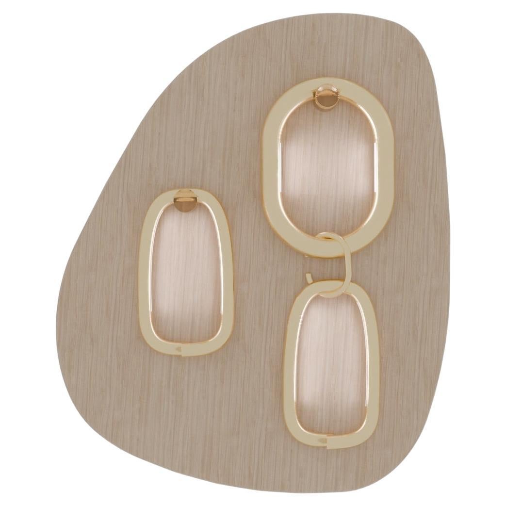 Small Notearrings Oak Wall Lamp by Virginia Arlotto