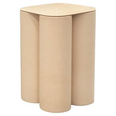 Small Silos Side Table in Nude Leather Design by Studiopepe for Uniqka