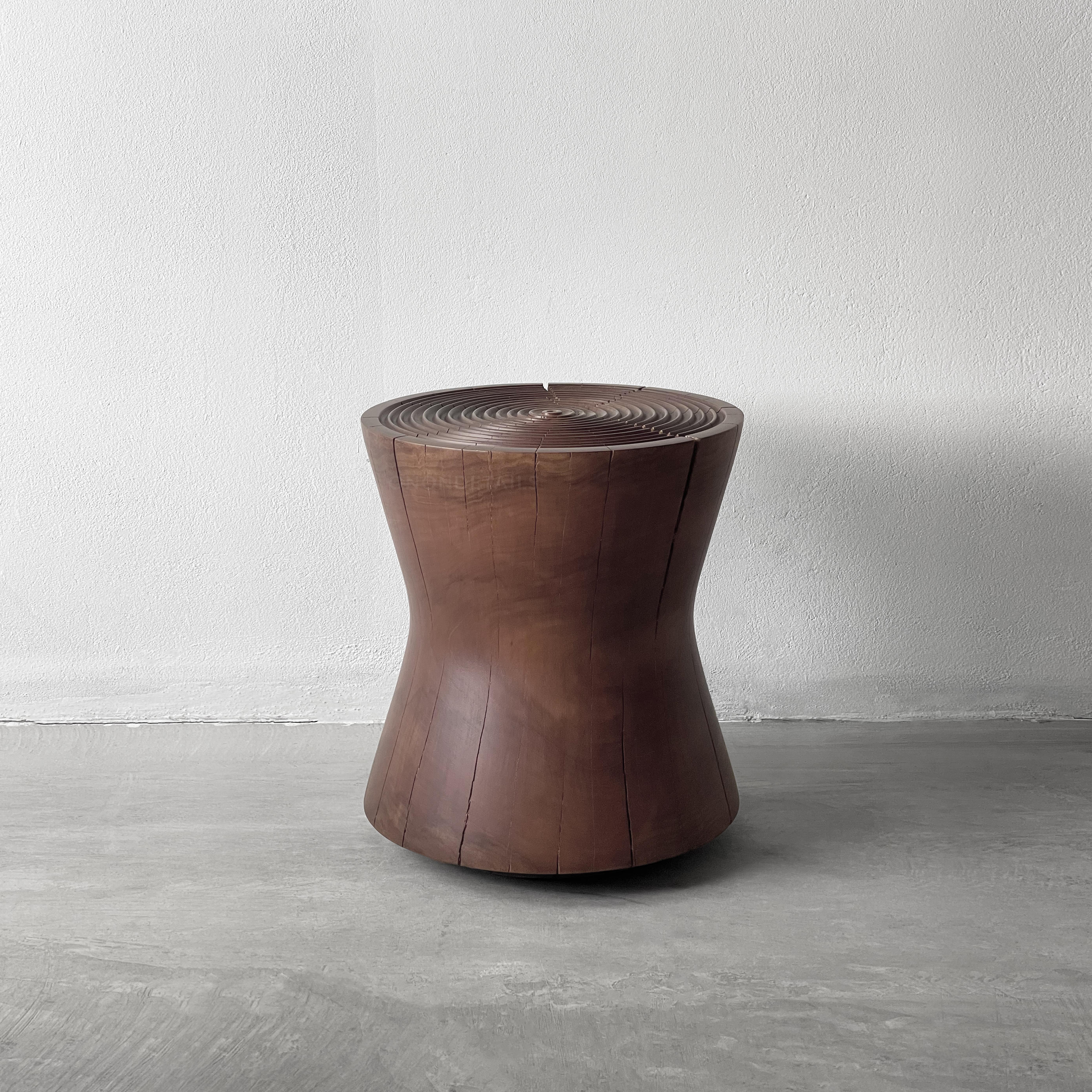 Small Oak and Walnut Hoàng Sa Coffee Table 03 by ONON DETAILS
Dimensions: D 39 x H 45 cm. 
Materials: Hopea pierrei Hance/ Narra Wood.

ONON Details furnitures are chosen by famous design brand, domestic and international customers for their