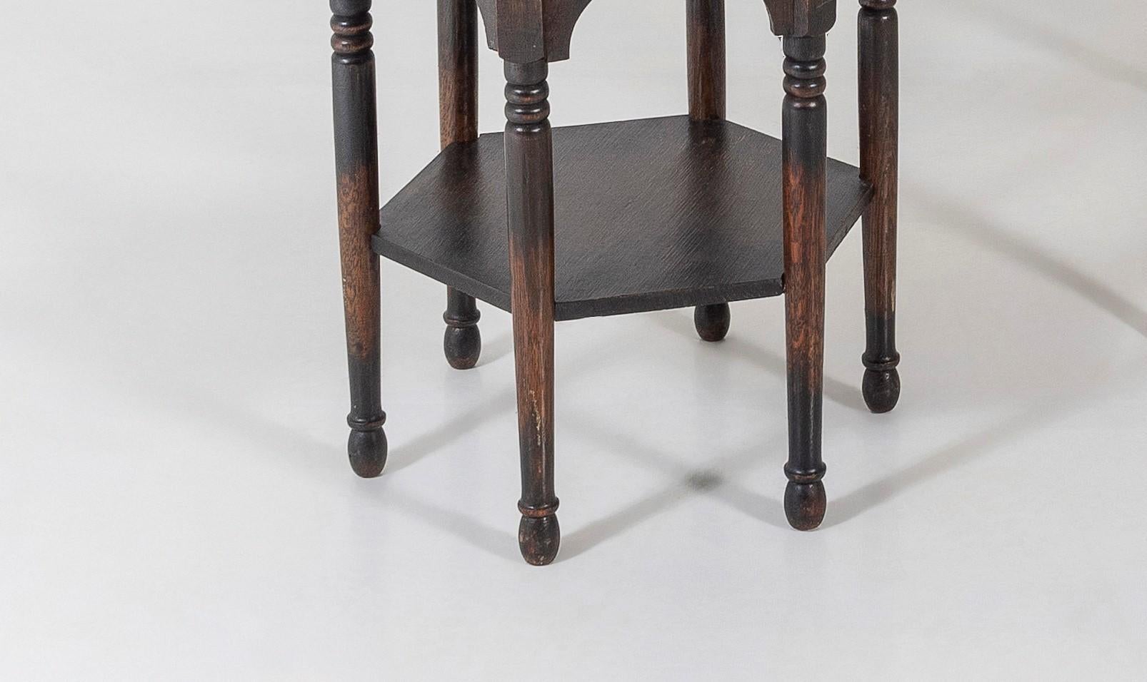 20th Century Small Oak Arts and Crafts Moorish Occasional Side Table by Liberty & Co.