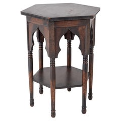Small Oak Arts and Crafts Moorish Occasional Side Table by Liberty & Co.