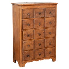 Small Oak Chest of Five Drawers, Sweden circa 1840-60