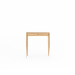 Small oak console table in mid-century modern style, entryway table