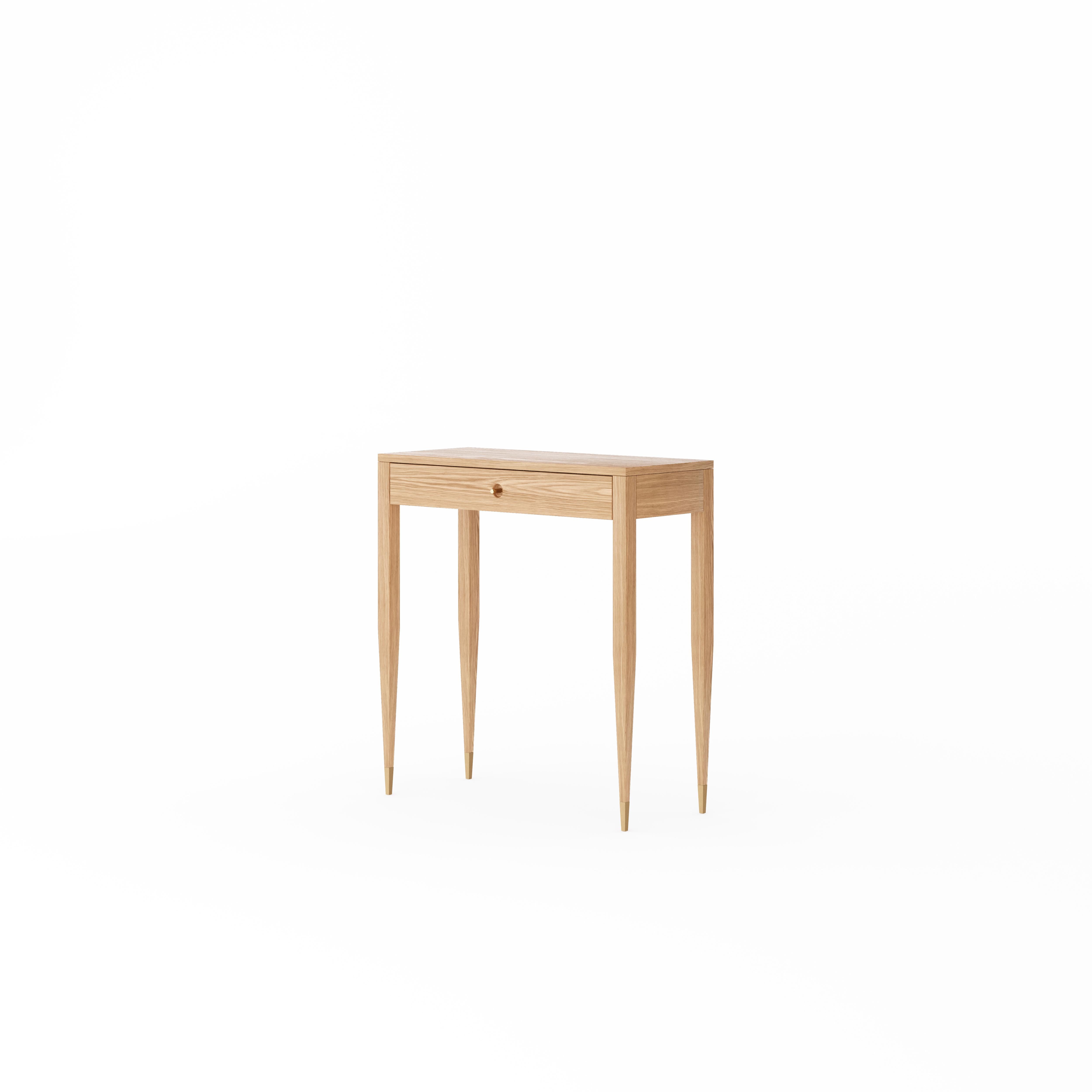 Polacco Piccola consolle in Oak in stile moderno di metà secolo, tavolo da ingresso in vendita