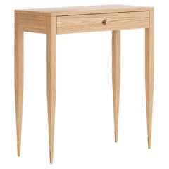Piccola consolle in Oak in stile moderno di metà secolo, tavolo da ingresso