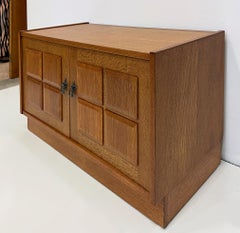 Small Oak Danish Modern Brutalist Chests, Henning Kjaernulf Style, Pair