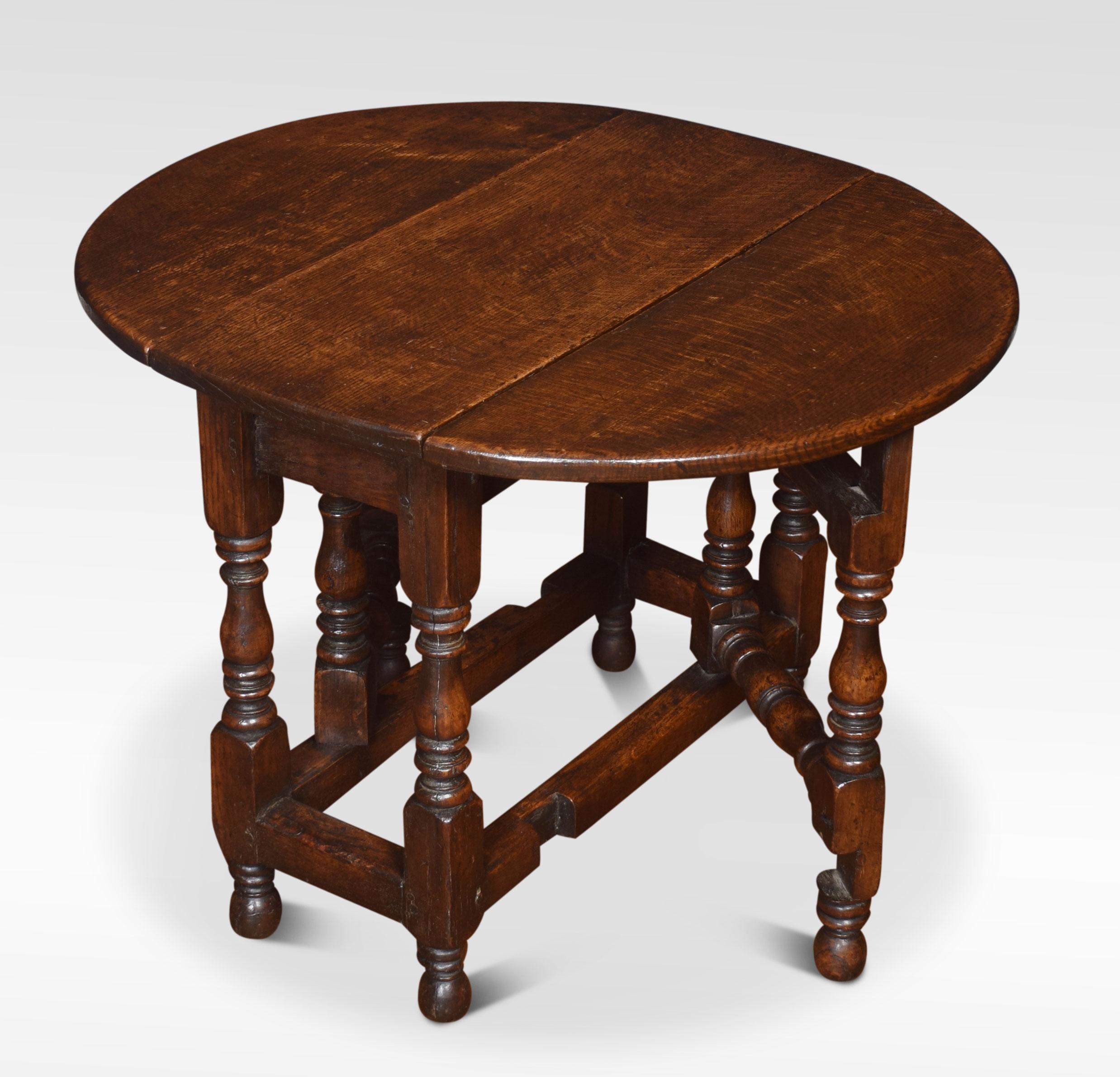 British Small Oak Gateleg Table