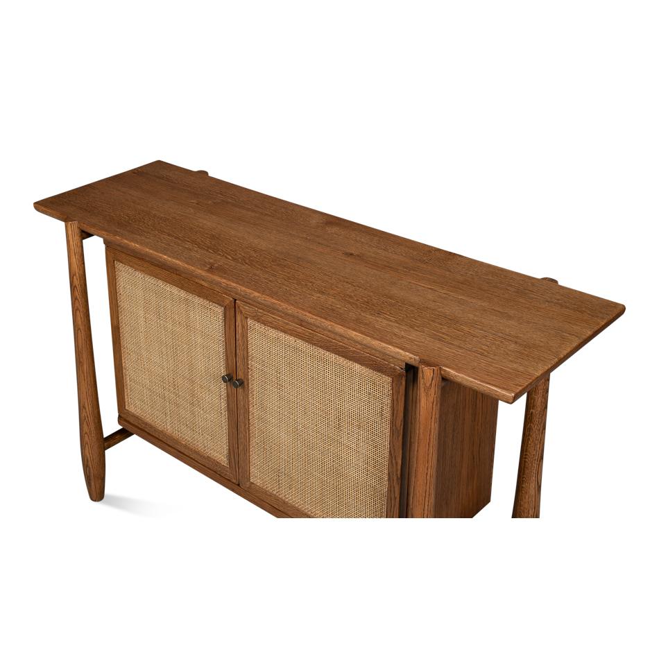Credenza pequeña de roble de mediados del siglo XX Asiático en venta