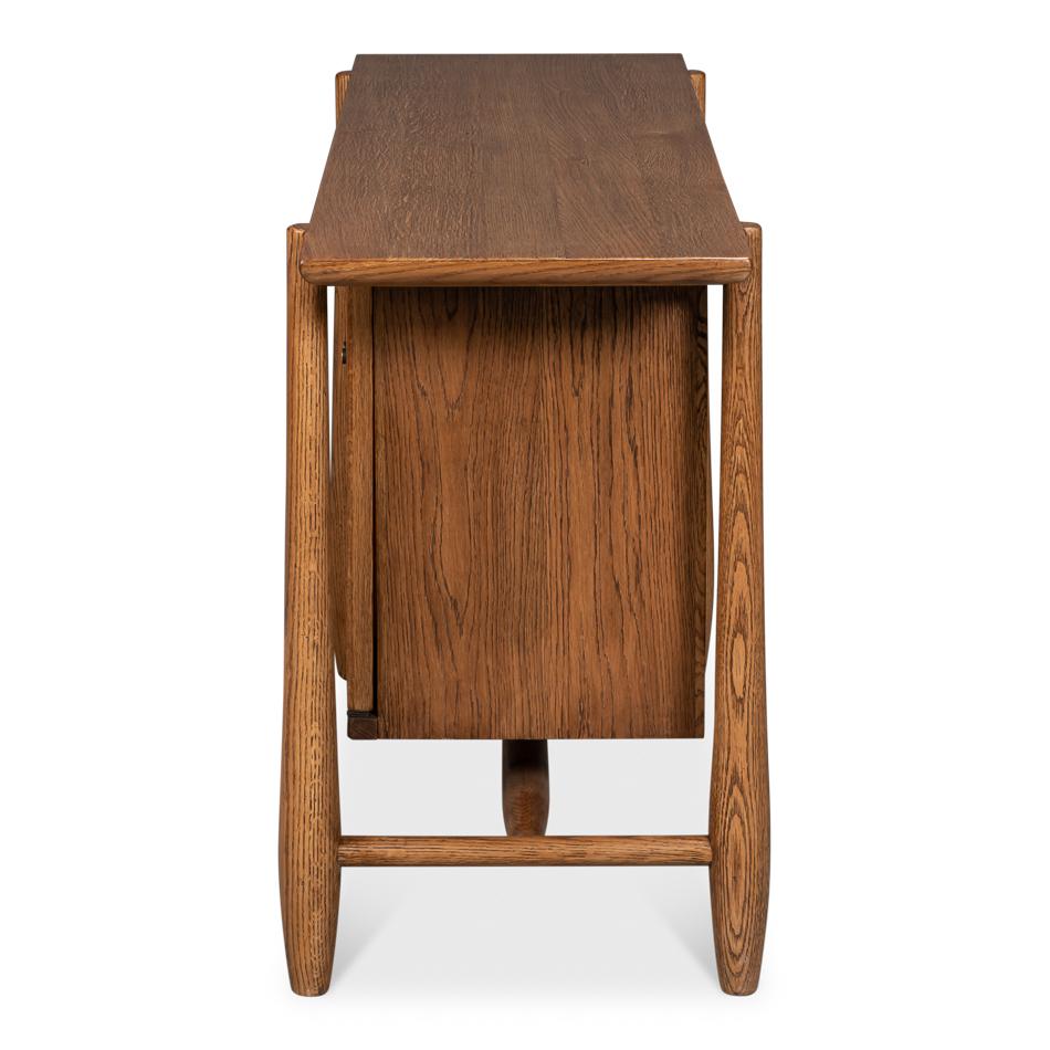 Credenza pequeña de roble de mediados del siglo XX en venta 1
