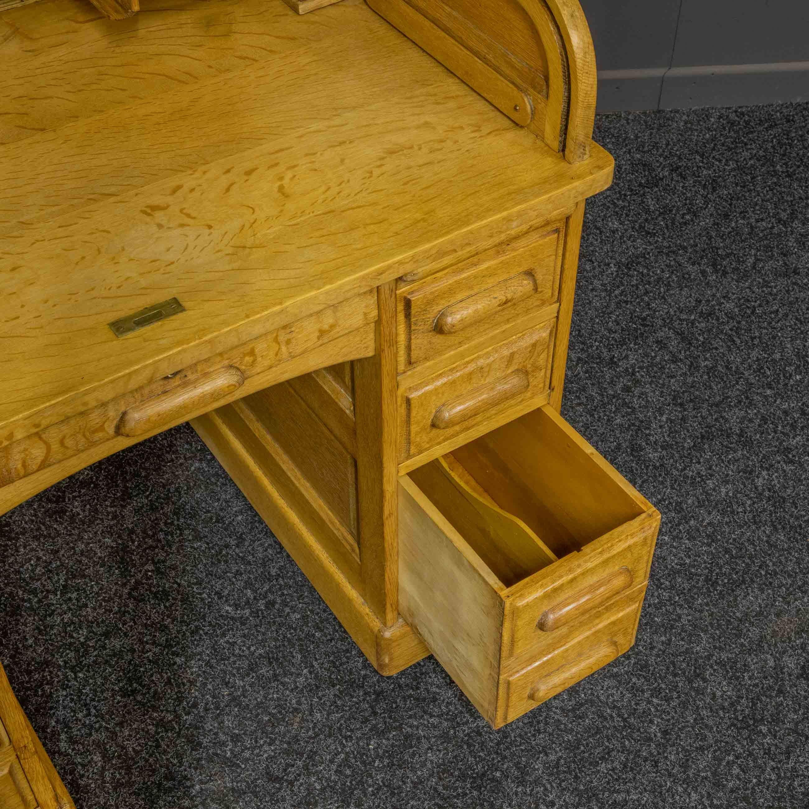 Small Oak Roll Top Desk For Sale 2