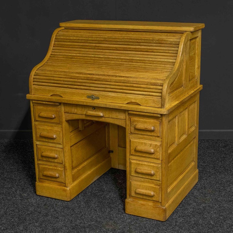 Small Oak Roll Top Desk For Sale at 1stDibs small roll top desk for